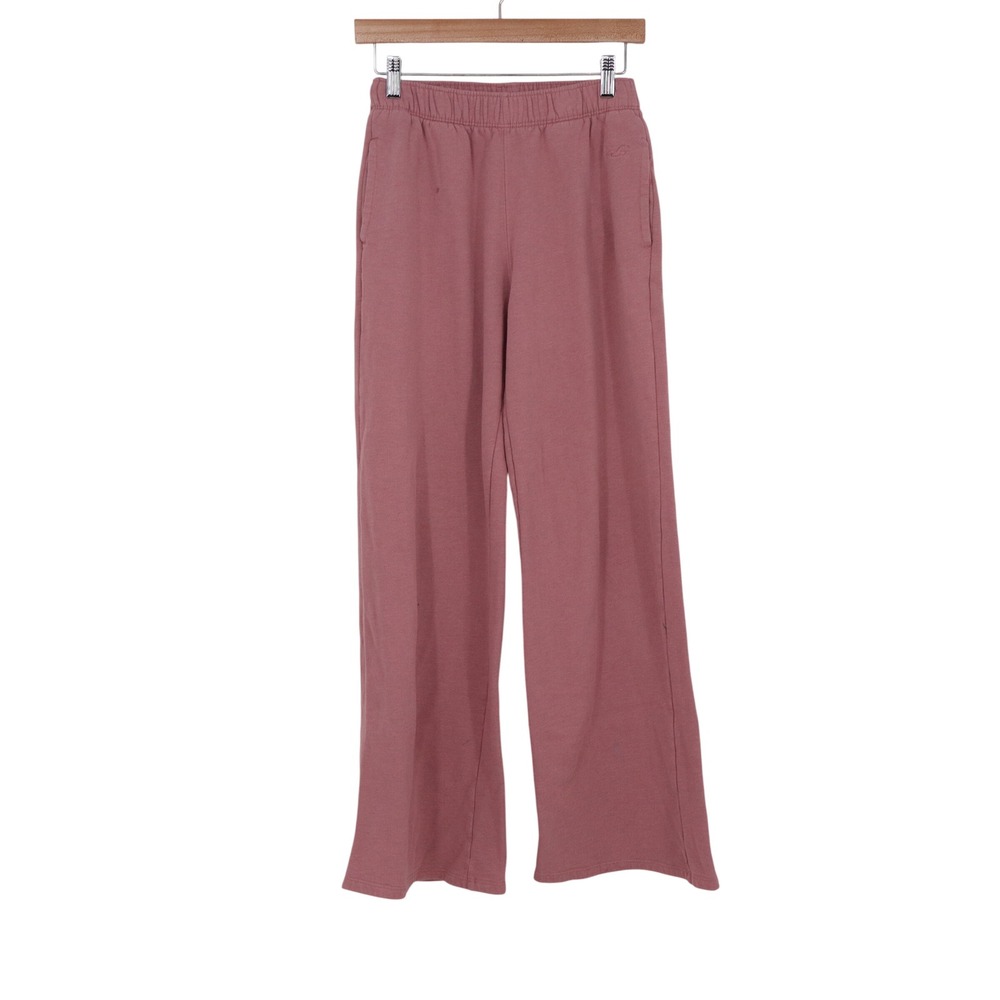 Hollister Sweatpants Womens XS Ultra High-Rise Wide-Leg Pink Fleece Good